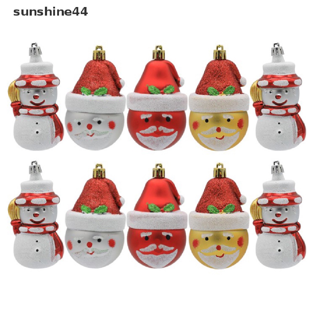 Sunshine 2 / 3Pcs Liontin Gantung Bentuk Santa Claus Untuk Dekorasi Pohon Natal