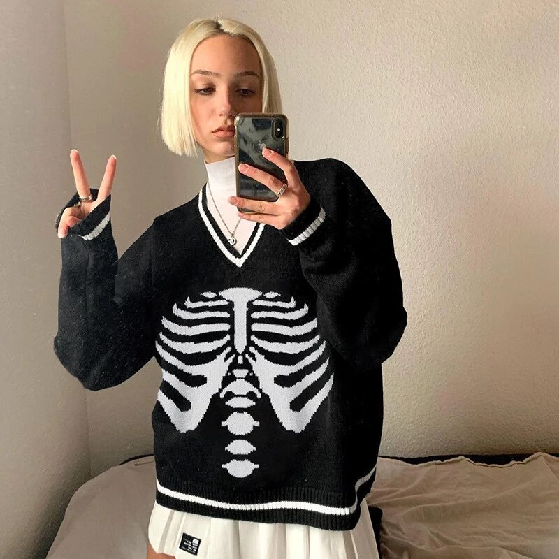 Skeleton sweater knitwear