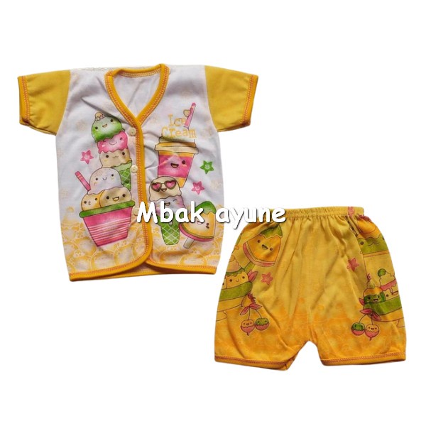 Setelan baju bayi / setelan lengan pendek /Baju Bayi Lengan Pendek Dan Celana Pendek / Setelan baju bayi / Baju Bayi Baru Lahir / Baju bayi motif keren dan lucu / Celana bayi /