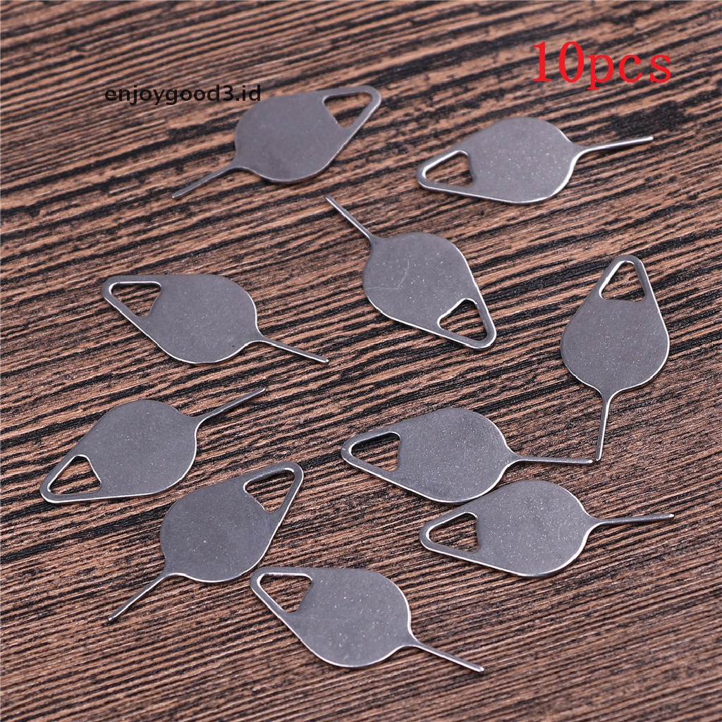 10 Pcs Alat Kunci Pin Eject Bahan Stainless Steel Untuk Baki Kartu Sim