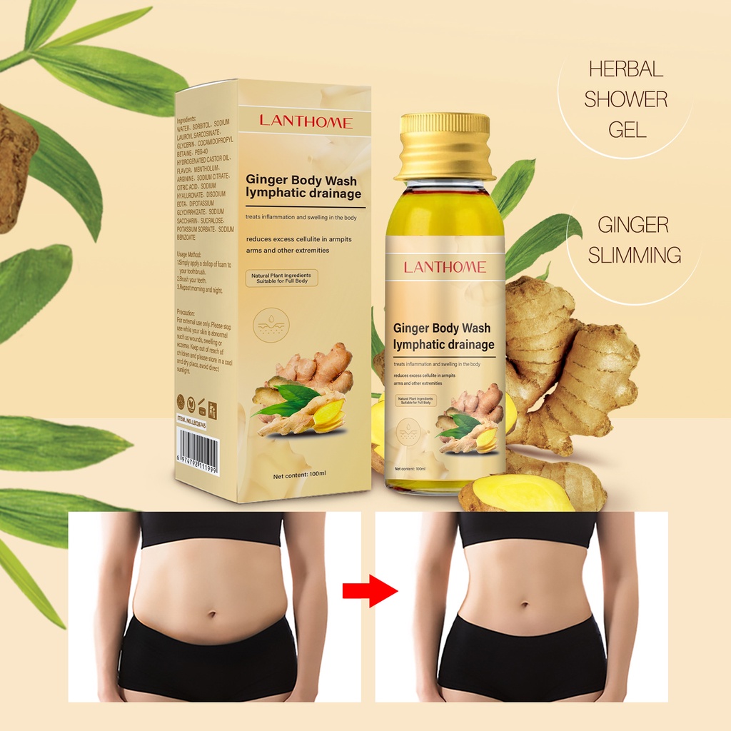 【COD】Penurunan berat badan dan pelangsingan/sabun mandi jahe Ginger Slimming Body Wash Lotion Sabun Mandi Losing Weight Body Firming Cellulite Remove Lymphatic Drainage Natural Health Body Care