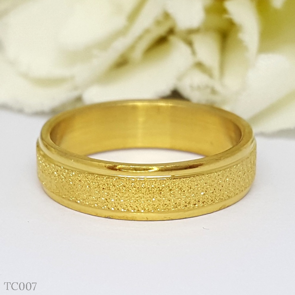 PGX Cincin Titanium Couple Aksesoris Fashion Perhiasan Anti Karat - TC084