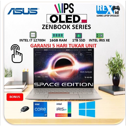 ASUS ZENBOOK SPACE ED OLED TOUCH 19 12900H 1TB 32GB INTEL IRISXE 2.8K W11