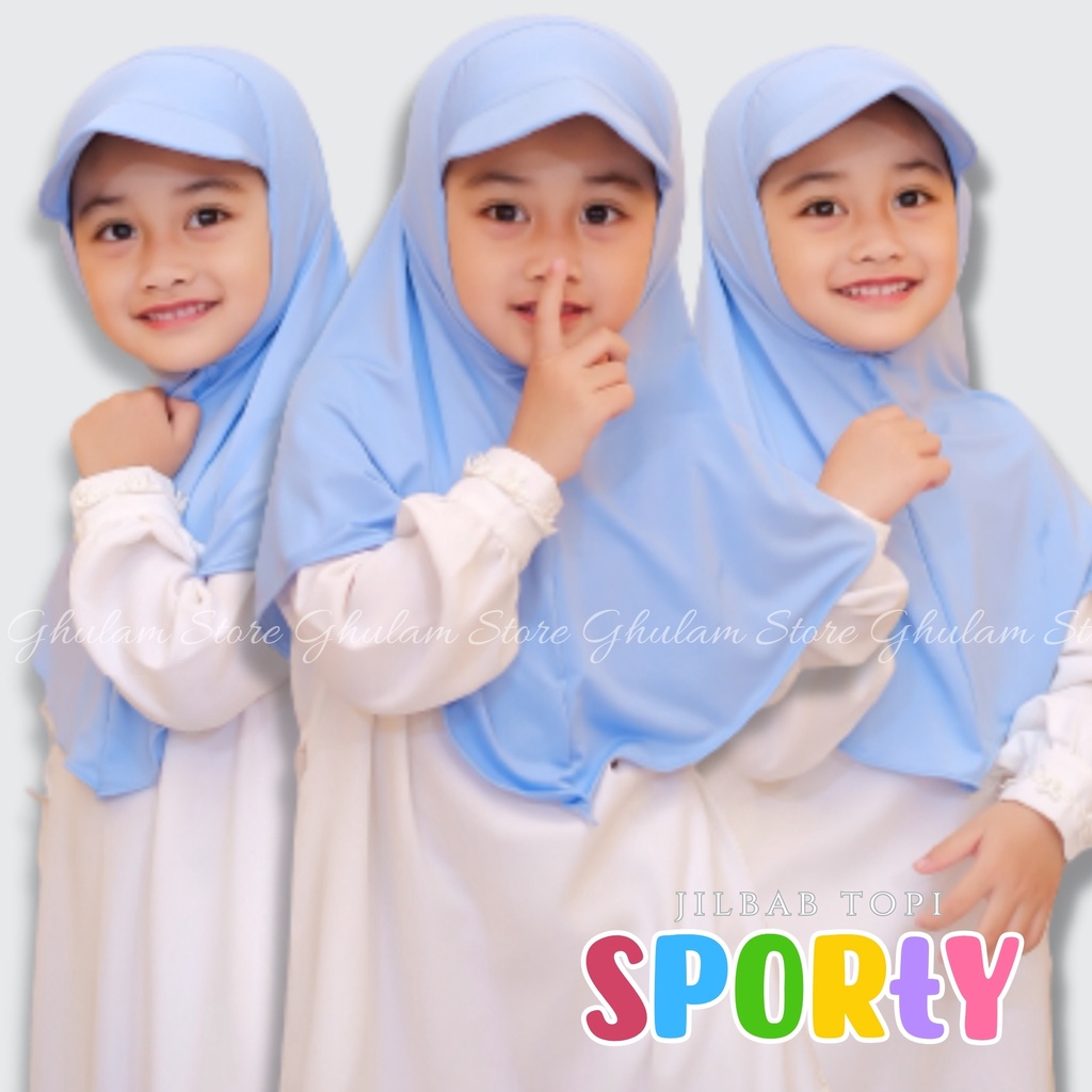 Hijab Anak Topi TK Kerudung Anak Murah JILTOP/ Jilbab Topi sporty SD / Jilbab Hijab Anak Bayi Perempuan