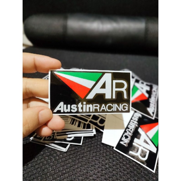 Sticker motor AR Austin Racing stiker cutting