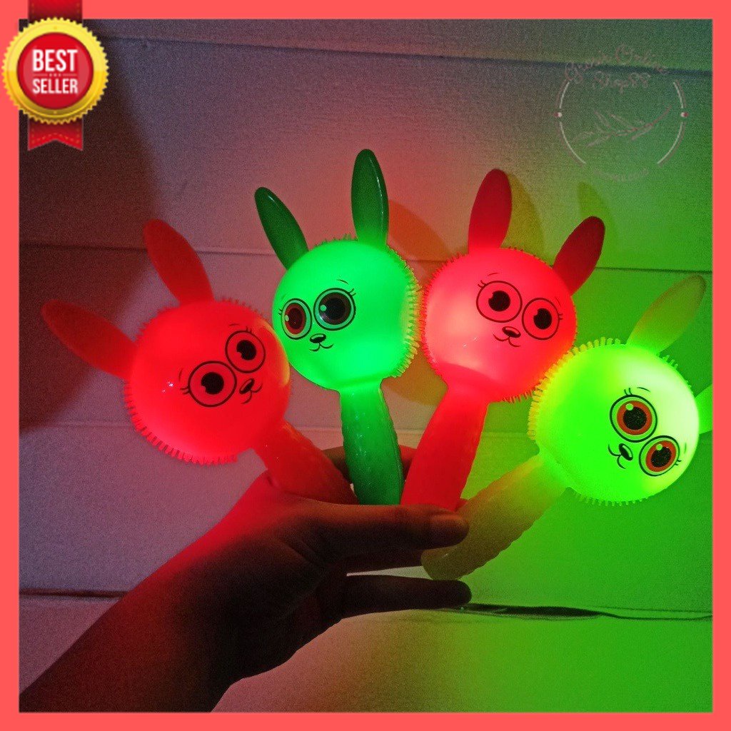 GOS - E309 - Mainan Rattle Bayi Puffer Ball Lampu Menyala Berbunyi Lucu