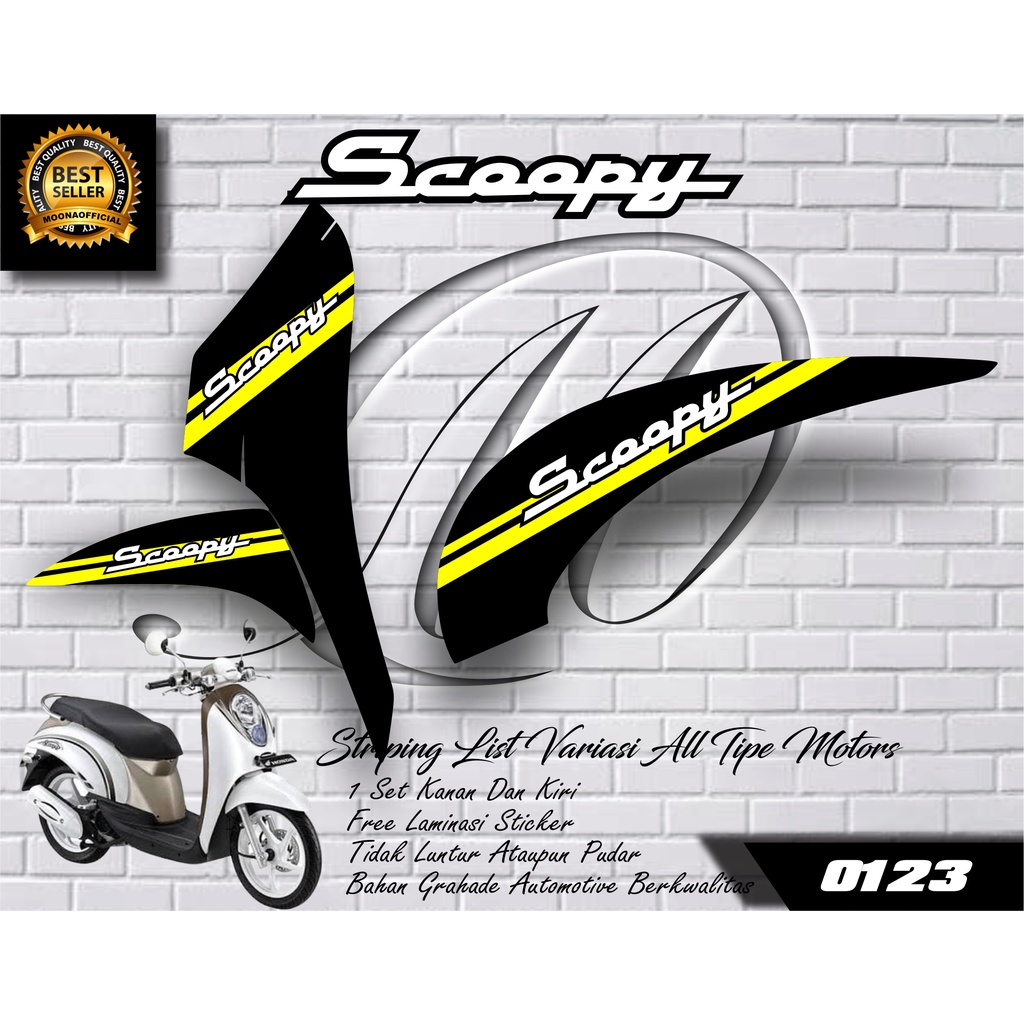 0123 STICKER LIST VARIASI SCOOPY KARBU - STIKER VARIASI SCOOPY - STRIPING VARIASI SCOOPY