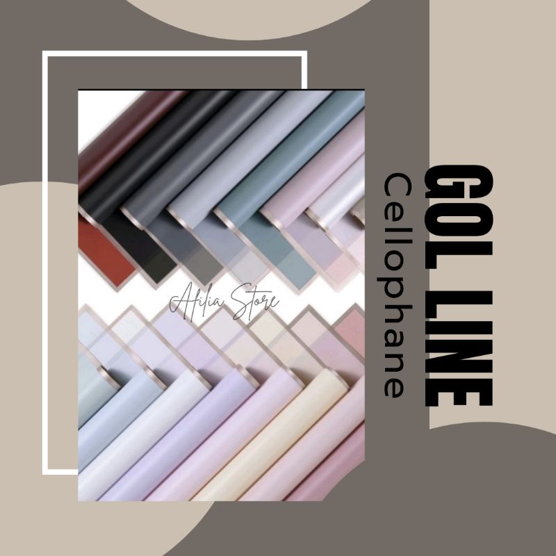 

(5 LEMBAR) WRAPPING PAPER VARIASI GOLD LINE CELLOPHANE