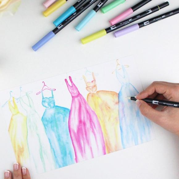 

Tombow Dual Brush Pen ABT, Pastel Palette, set 10 colors