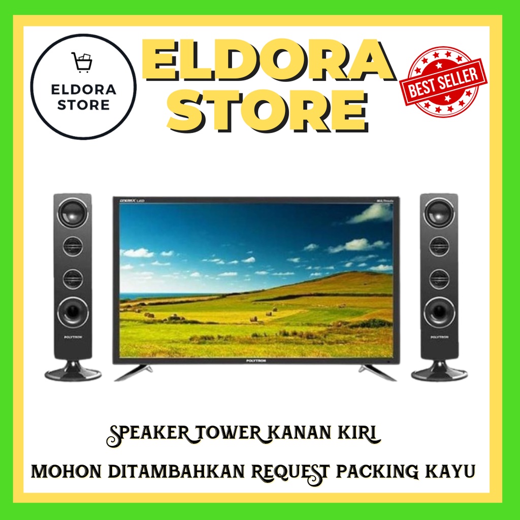 TV Polytron LED 24″ PLD 24T1850 + Polytron Flat Panel TV Speaker DISKON | LED TV POLYTRON | TV LED