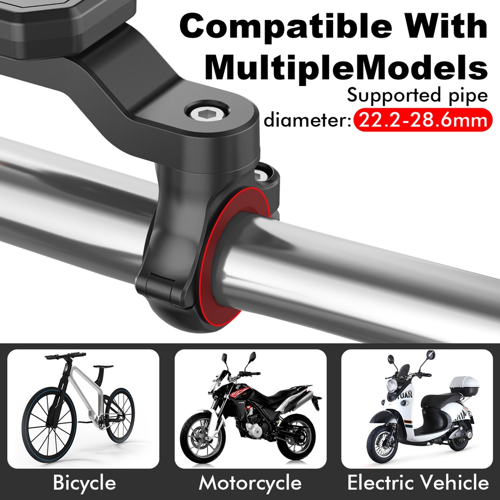 Bracket Navigasi Sepeda MTB Universal 360 Derajat° Bracket Dudukan Handphone Adjustable Untuk Setang Sepeda Mtb Dan Motor