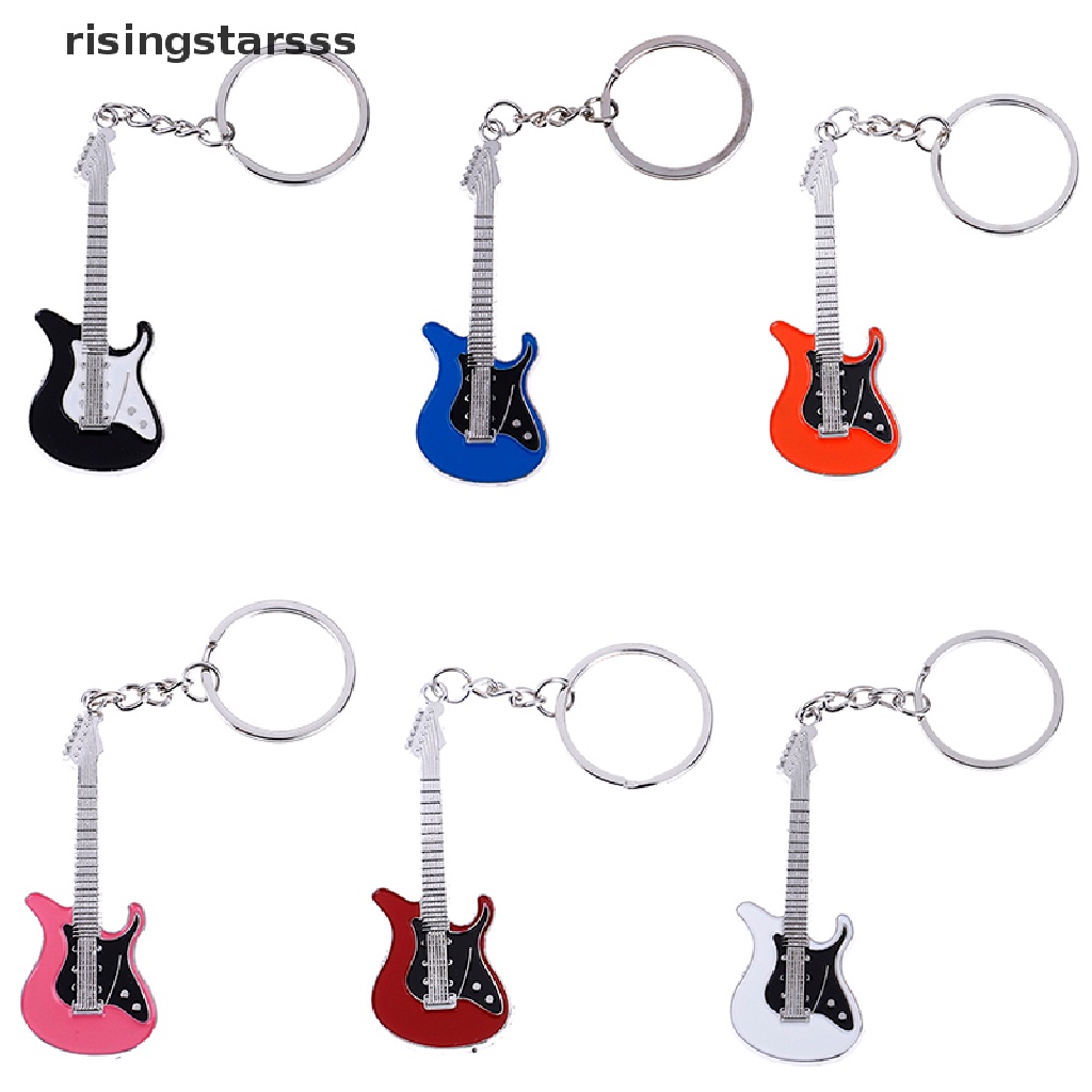 Rsid Span-new Kreatif Logam Gitar Elektrik mini Gantungan Kunci key chain Gantungan Kunci Hadiah Jelly