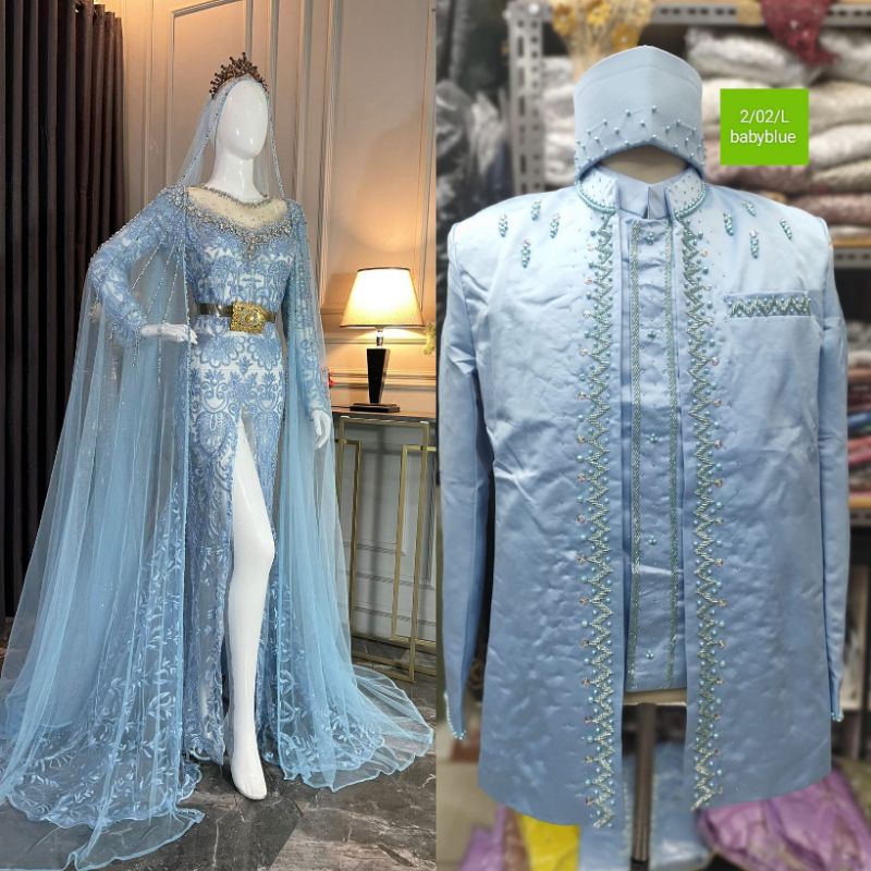 TERLARIS CAUPLE  PASANGAN KEBAYA AKAD MODREN /KEBAYA PASANGAN TERBARU// AKAD EKOR PREMIUN//BAJU PENGANTIN TERBARU|KEBAYA DRESS COUPLE|KEBAYA MASA KINI