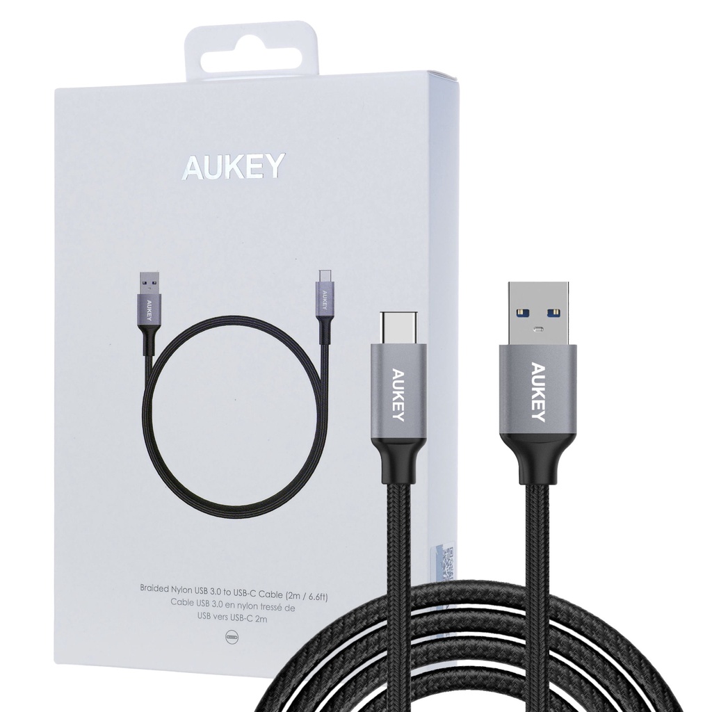ORIGINAL AUKEY Kabel USB Type A to USB Type C  Fast Charging Panjang 2 Meter