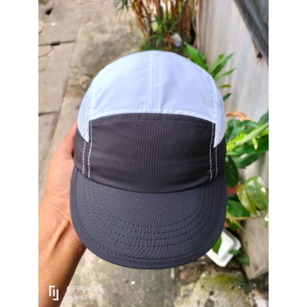 running caps black white