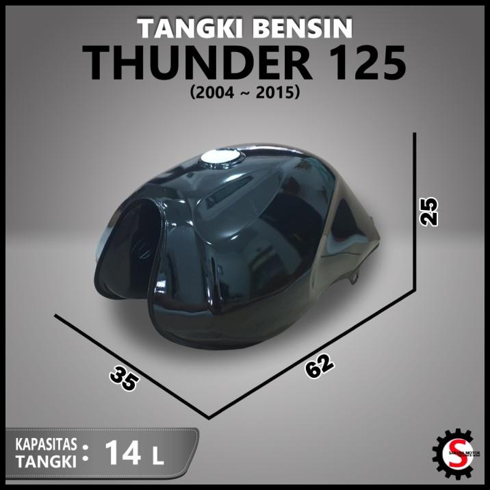 Promo Tangki Bensin Tengki Motor Thunder 125 Hitam Tebal