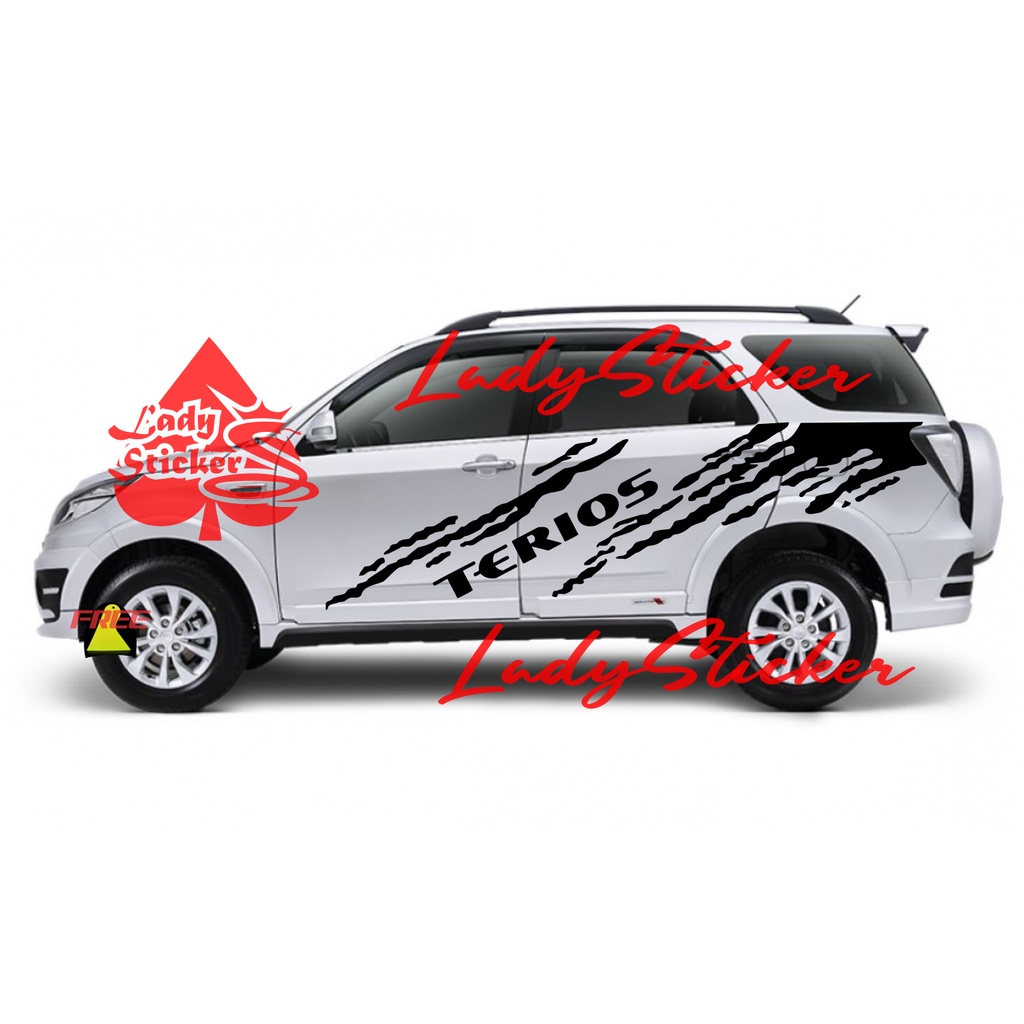 Sticker stiker mobil terios adventure cutting sticker mobil daihatsu terios adventur motif lumpur