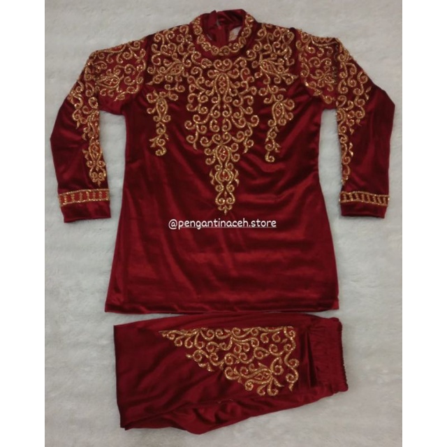 Baju Pengantin Aceh Cewek Full Payet/Pakaian Adat Aceh/Baju Adat Aceh Cewek