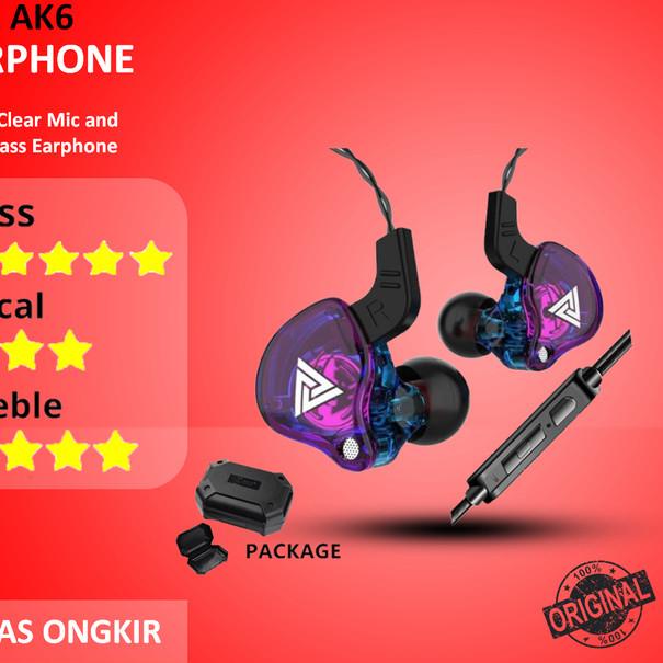 QKZ AK6 Sport Earphone with Mic - Colorful