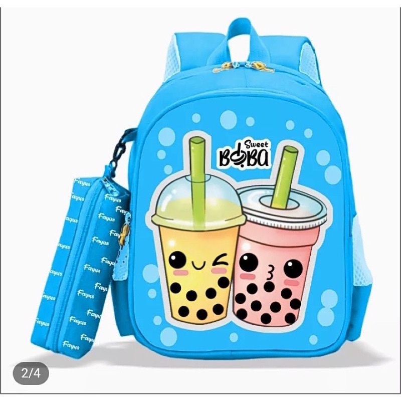 tas Ransel sekolah anak tk paud dan sd boba terbaru lucu