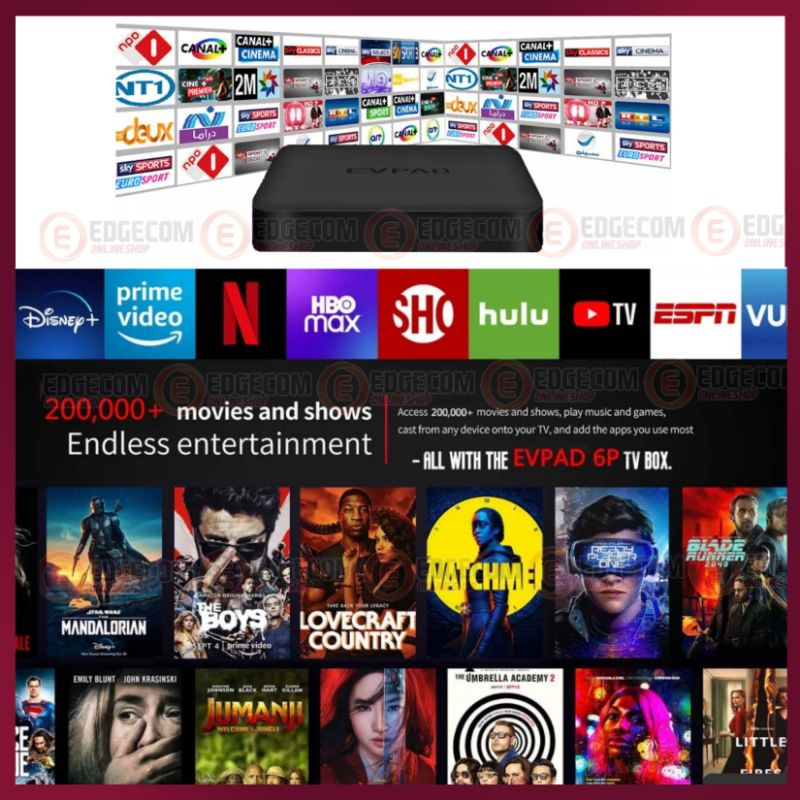 EVPAD 6P ANDROID TV BOX V 10 4GB+64GB 6K Versi Terbaru / SMART TV BOX