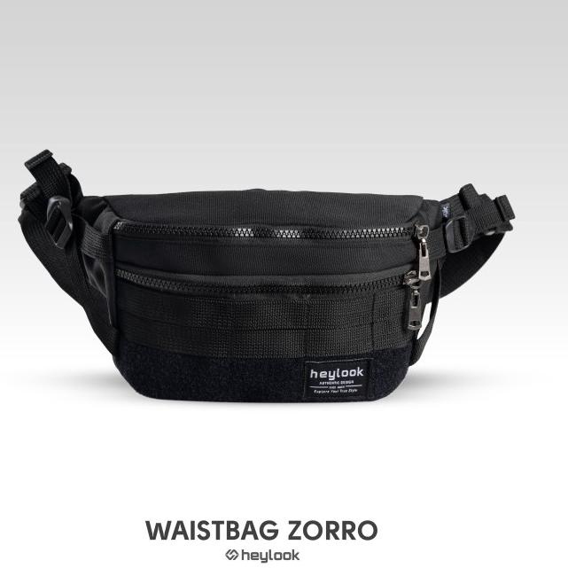 TAS SELEMPANG PRIA ZORRO TAS PRIA DISTRO TAS SLEMPANG MURAH SLING BAG - Hitam