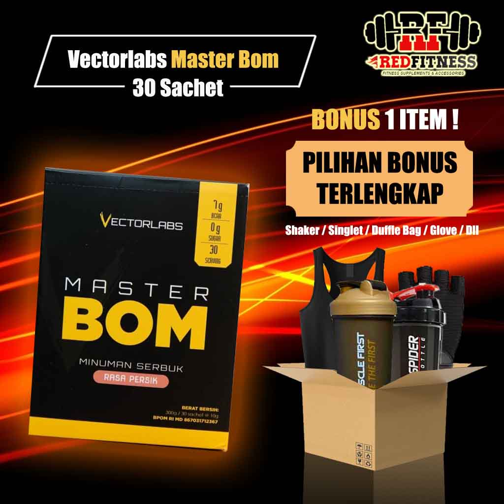 Vectorlabs Master Bom BCAA 30 Sachet / Serving BPOM Halal / Vector Labs