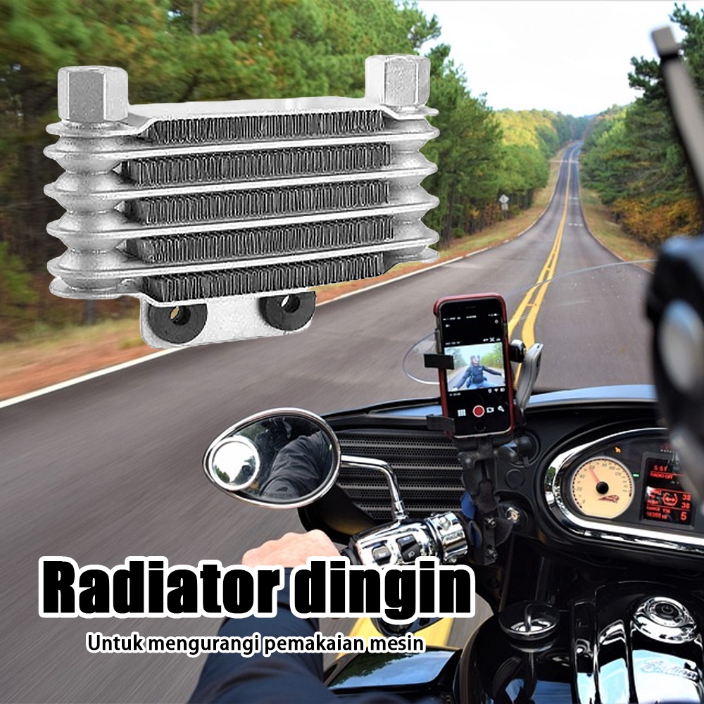 Pengganti Radiator Pendingin Oli Mesin 5 Baris Engine Oil Cooler Radiator Untuk Motor 125-250cc