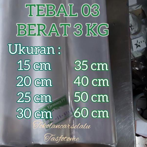 

Plastik PP Rol Gulungan 15 20 25 30 35 40 50 60 cm Tebal 03 Laundry - 50cm x 03 PP