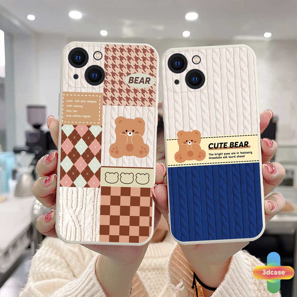 Soft Case TPU Motif Kartun Beruang Untuk For IPhone 7 Plus 11 6 6S 8 Plus XR 11 12 13 PRO MAX 11 12 13 mini X XS MAX Se 2020 6SPlus 7Plus 6Plus 8Plus XSMAX A15 A16 A9 A5 A7 A5S Y12 Y20 Y15S