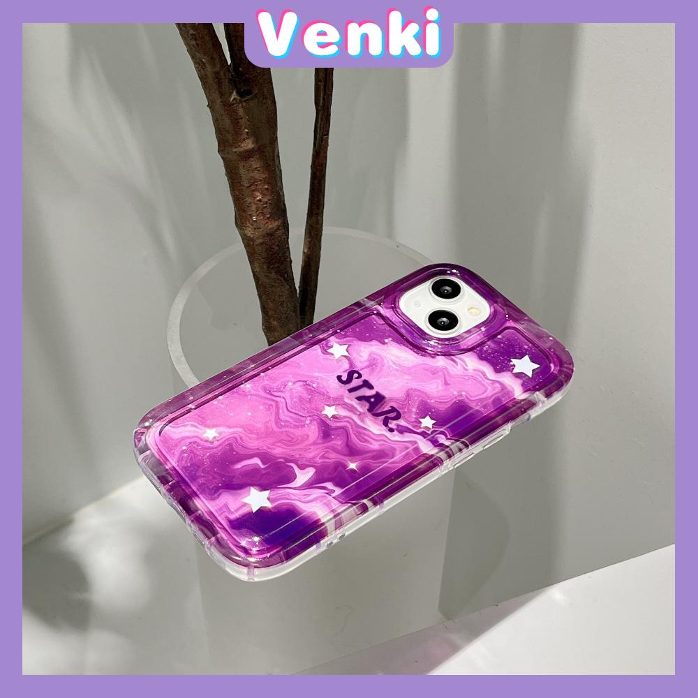 Case For iPhone 14 Pro Max TPU Soft Jelly Airbag Case Glossy Dark Purple Nebula Star Case Camera Protection Shockproof For iPhone 14 13 12 11 Plus Pro Max 7 Plus X XR