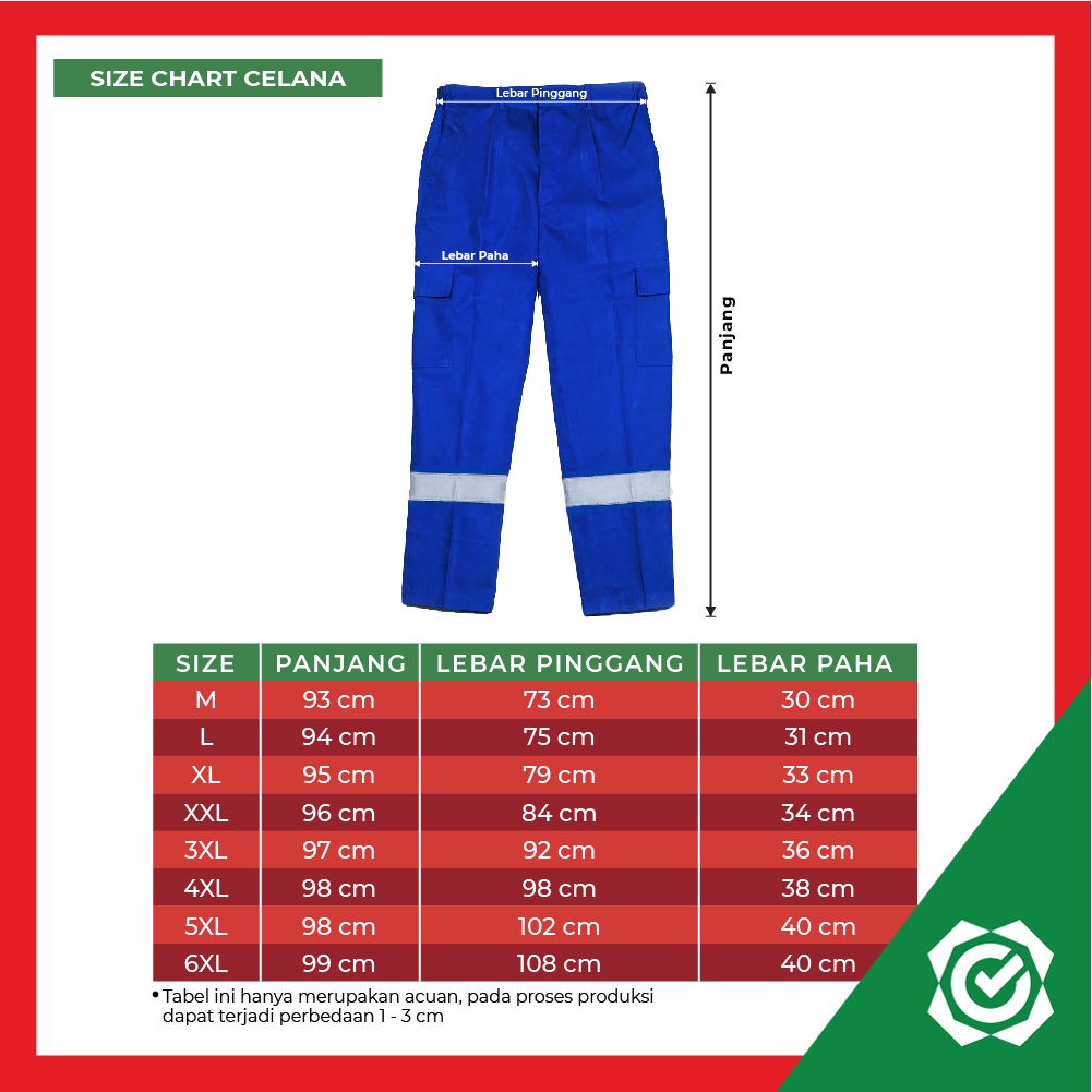Celana Wearpack Safety Kerja Proyek IMJ M-2XL