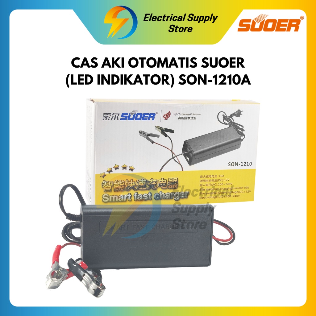 CAS AKI / SMART FAST CHARGER SUOER SON-1210 10 AMPERE UNTUK AKI 12 VOLT