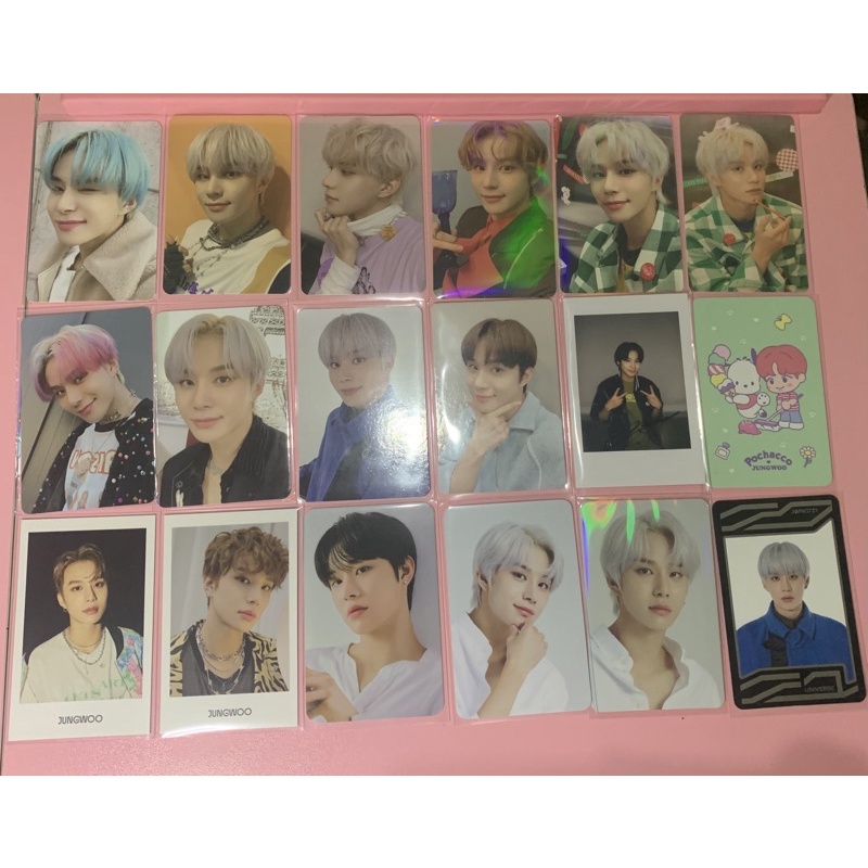 photocard jungwoo tragic universe sticky arrival sg22 jewel the castle yizhiyu sanrio polaroid uc sg