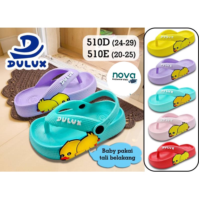 DX-510D Sandal Jepit Anak Perempuan / Sandal Jepit Karet Anak Cewek Karakter Bebek Beruang Merek Dulux Ukuran 24-29