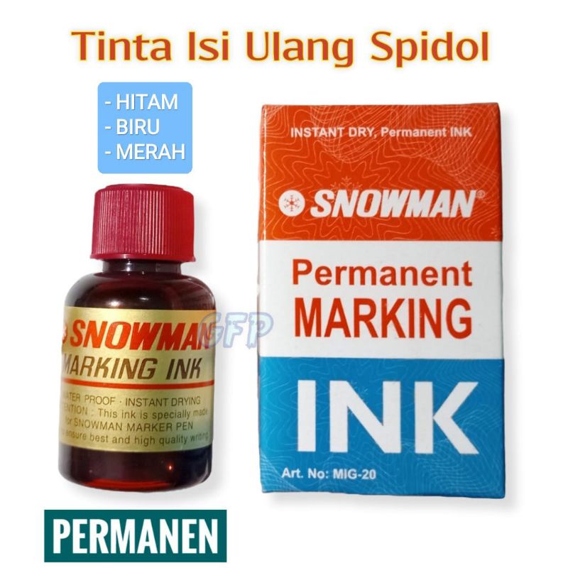 

Refill Ink Permanent Marker - Tinta Isi Ulang Spidol Permanen Snowman