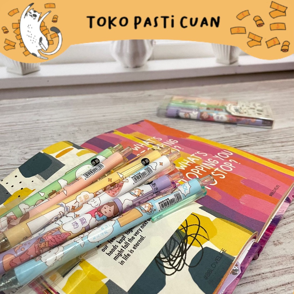 

pulpen pen gel cetek karakter cewe (1 set = 6 pcs) pena lucu tinta hitam bisa COD pen imut keren pulpen unik atk kebutuhan anak sekolah termurah import