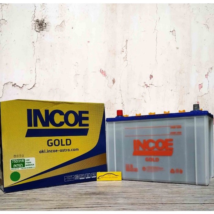 AKI INCOE GOLD N70Z HYBRID ACCU MOBIL L300 DIESEL L200 EXCAVATOR NHR55