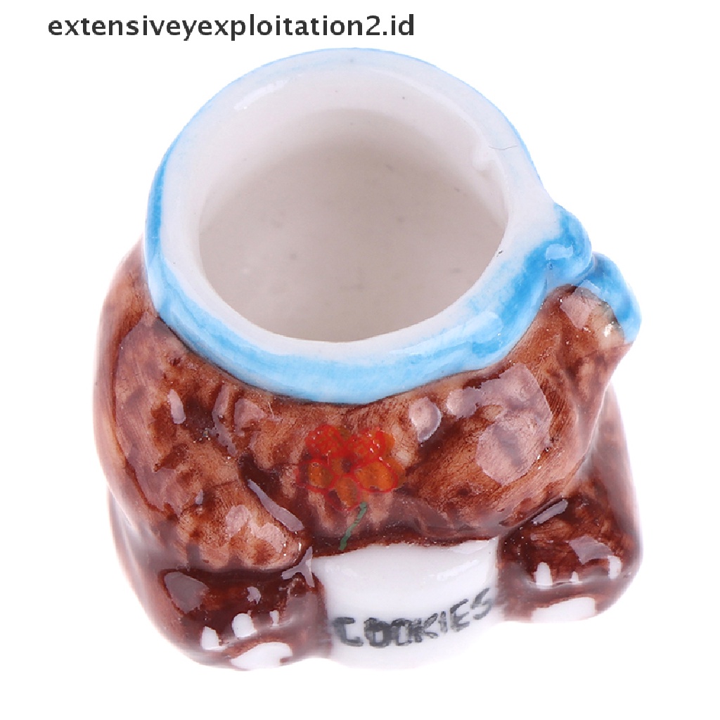 Mainan Miniatur Toples Permen Skala 1: 12 Bahan Keramik Untuk Dekorasi Rumah Boneka