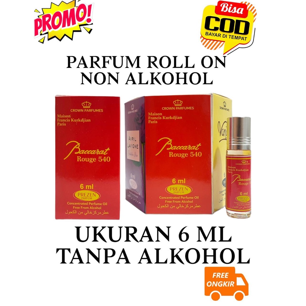 (1 PCS) PREZEN 6 ML ROLL ON TANPA ALKOHOL MODEL AL REHAB DENGAN BOX. KUALITAS TERBAIK HARGA TERMURAH. BUKAN DOBHA BUKAN REHAB.