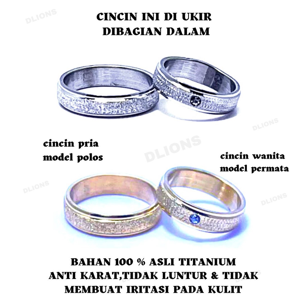 CINCIN TITANIUM,CINCIN TUNANGAN TITANIUM,CINCIN PASANGAN TITANIUM,CINCIN COUPLE TITANIUM,CINCIN PASIR TITANIUM,CINCIN ANTI KARAT DAN TIDAK GATAL,FREE UKIR NAMA,FREE BOX ISI 2,FREE GELANG COUPLE,CINCIN ANTI KARAT