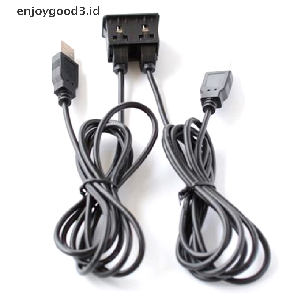 Kabel Extension Dual USB Port Panel Flush Mount Dashboard Mobil / Perahu Panjang 150CM