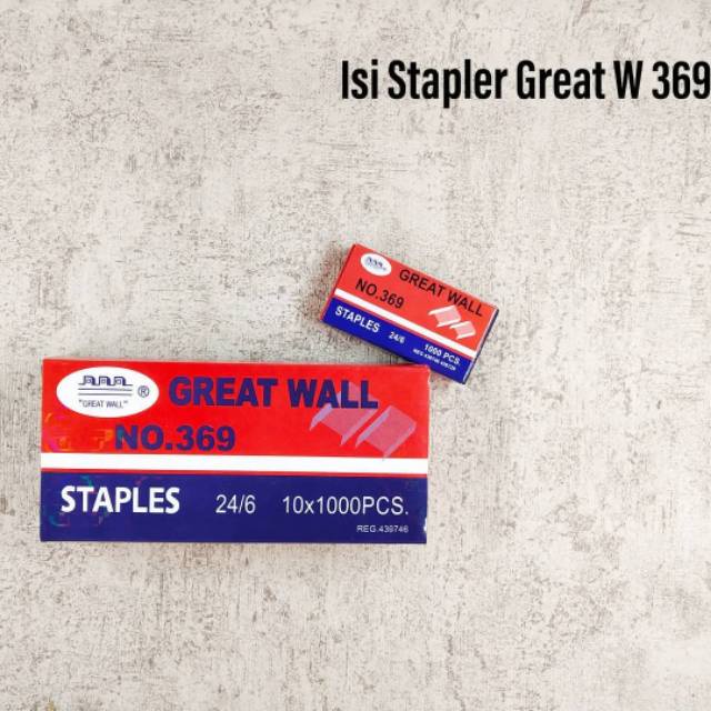 

Isi Staples Murah Great Wall 24/6 369