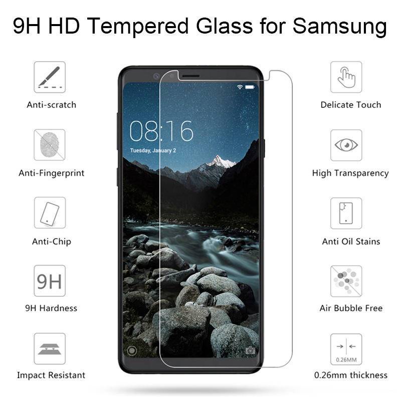 Pelindung Layar Tempered Glass 9H Untuk Samsung Galaxy A6 A7 A8 A9 Pro Plus 2015 2016 2018 A12 A31 A72