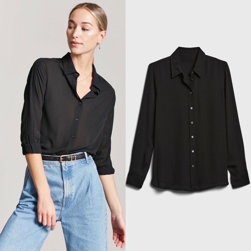 Kemeja Wanita HM || Kemeja HM Kemeja Kerja Wanita || Kemeja basic S.oliver|| ATASAN KEMEJA H.M BAHAN