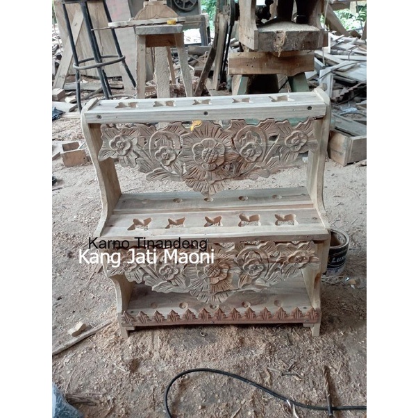 jagrak keris isi 10 bhn jati finishing KJM