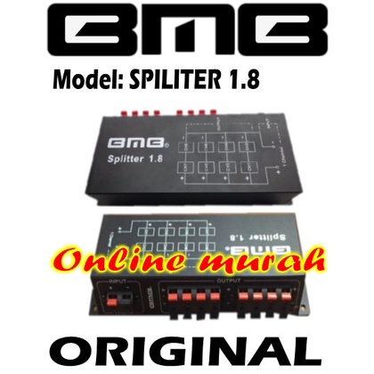 bmb splitter 1.8 1 in 8 out pembagi speaker 4 set original