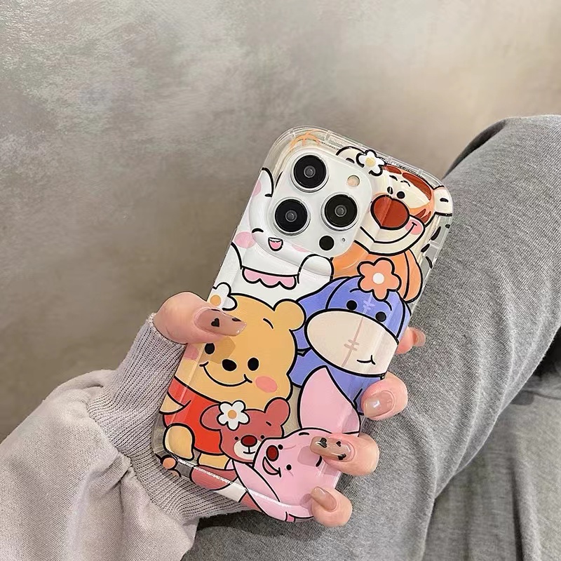 Soft Case Silikon TPU Motif Beruang Lucu Untuk IPhone 14 13 12 11 Pro XS Max X XR 8 7 6S Plus