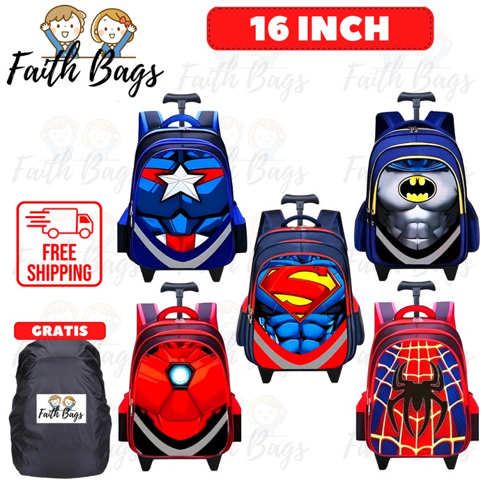Tas Koper Faith Bags Trolley Tas Koper Sekolah Sd Anak Laki Laki