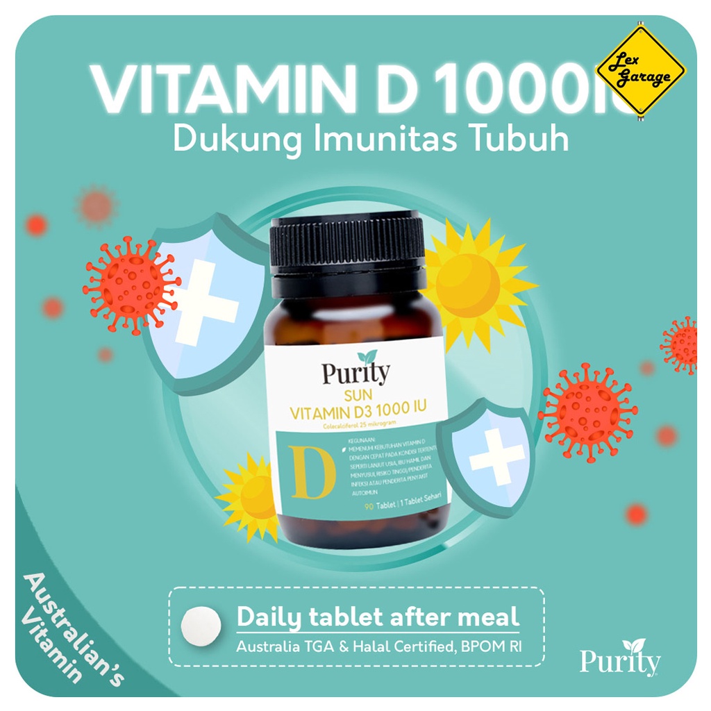 Purity Vitamin D D3 1000IU 90 Tablet Australia